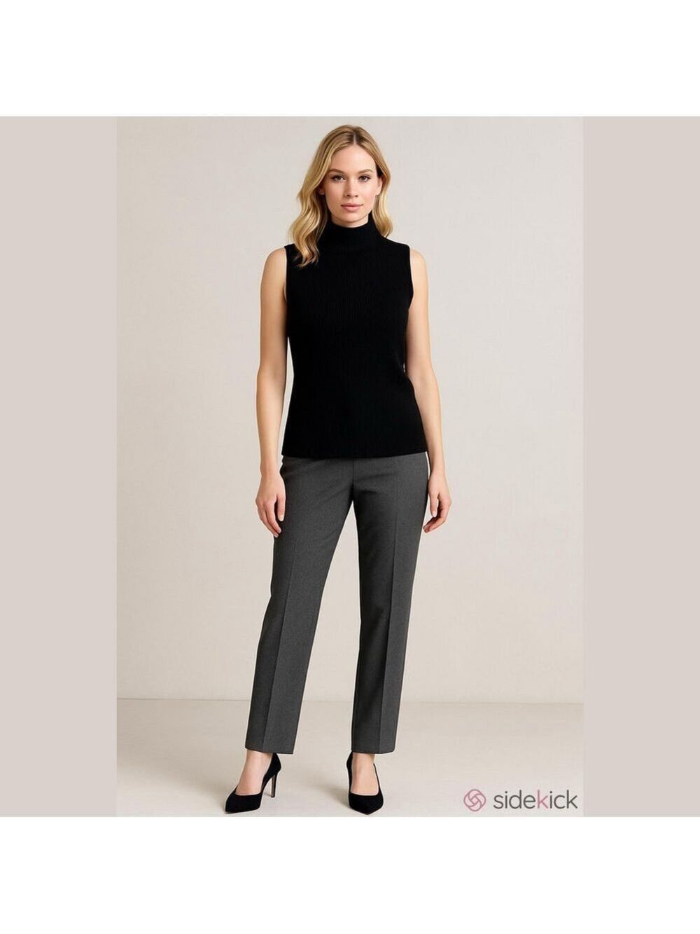Sonoma black sleeveless boatneck style Mockneck Woman’s size XL